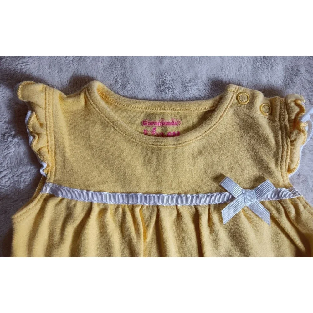 romper 3 To 6 month Garanimals sleeveless Yellow short infant Baby Girls